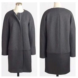 J. crew wool and leather panel jacket women’s sz 12 retail $228